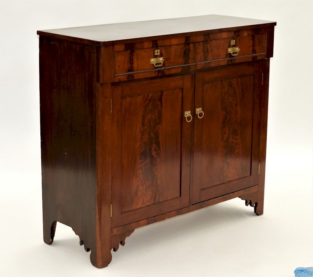 Appraisal: New England Federal Mahogany Dresser Cabinet New England Circa Two