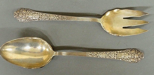 Appraisal: Gorham sterling silver two-piece serving set Old Medici pattern l