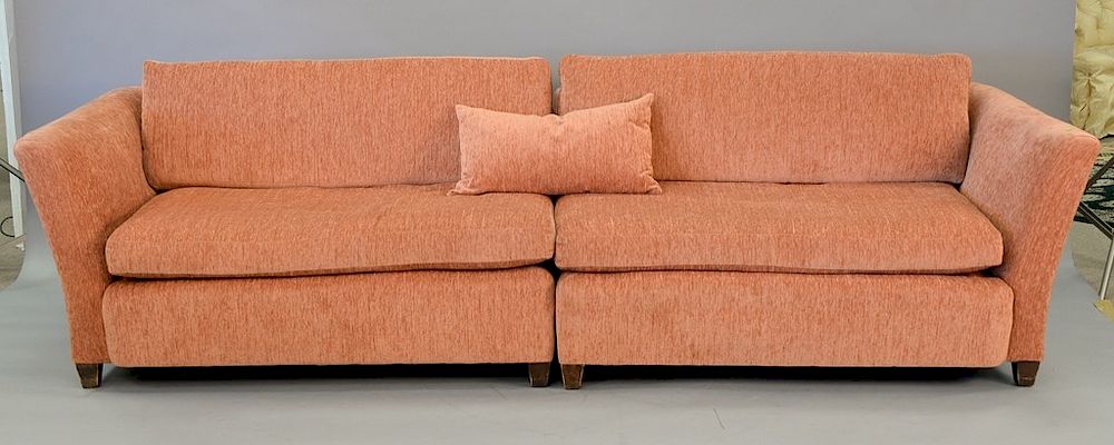 Appraisal: Contemporary two part sectional sofa ht in wd in Provenance