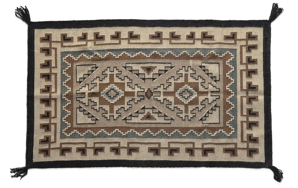 Appraisal: Navajo Two Grey Hills Textile ca Navajo Two Grey Hills