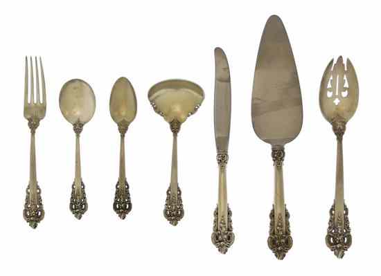 Appraisal: An American Sterling Silver Partial Flatware Service for Thirteen Wallace