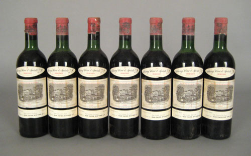 Appraisal: Seven ml bottles Lafite Rothschild