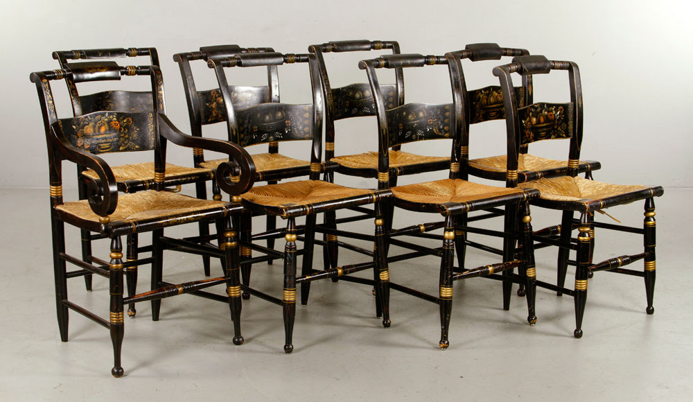 Appraisal: - Sheraton Style Side Chairs Set of eight Sheraton style