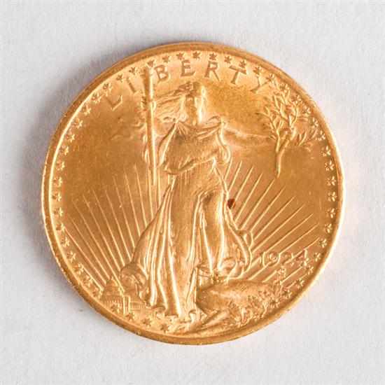 Appraisal: United States St Gaudens gold double eagle AU- Estimate -