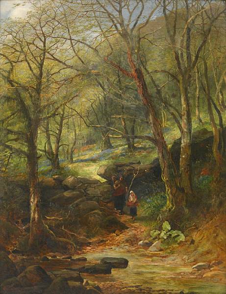 Appraisal: Arthur Brandish Holte British fl - A bluebell wood with