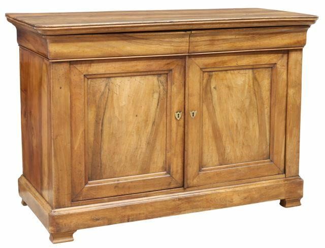 Appraisal: French Louis Philippe period walnut sideboard mid th c having