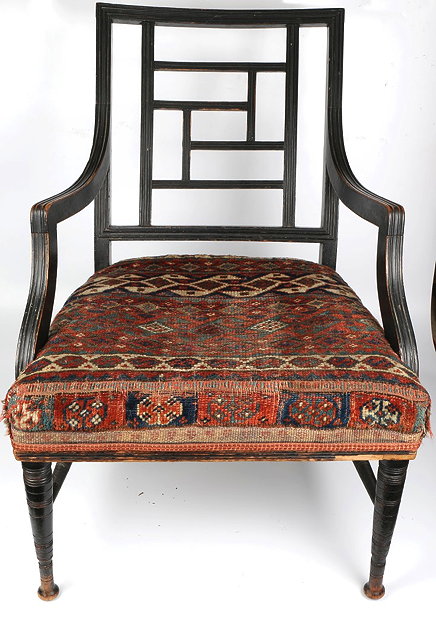 Appraisal: Edward William Godwin British - attributed to Armchairpossibly manufactured by