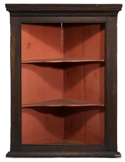 Appraisal: Federal painted hanging corner shelfcirca