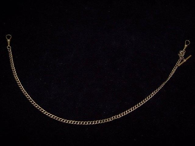 Appraisal: A carat gold curb link watch chain cm long approximately