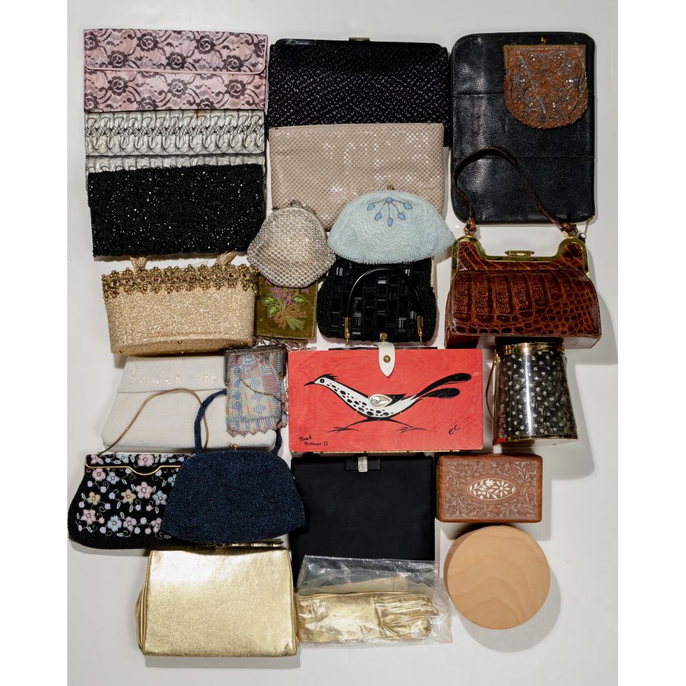 Appraisal: PURSE ASSORTMENT items of varying sizes and styles with materials