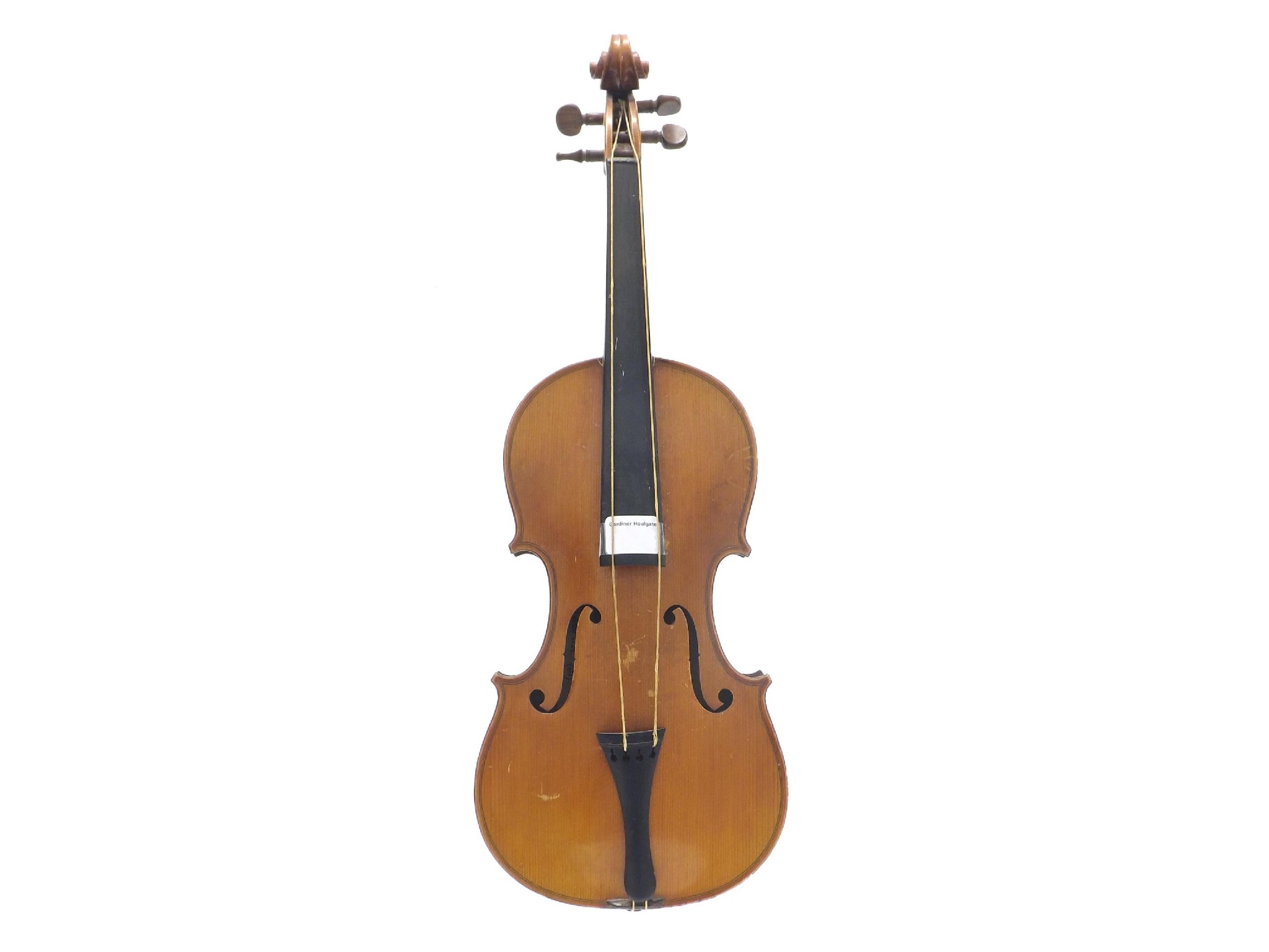 Appraisal: French three-quarter size Stradivarius copy violin cm