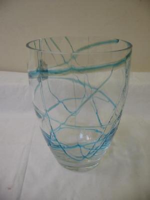 Appraisal: A PALME KOENIG THREADED VASE of ovoid form the clear