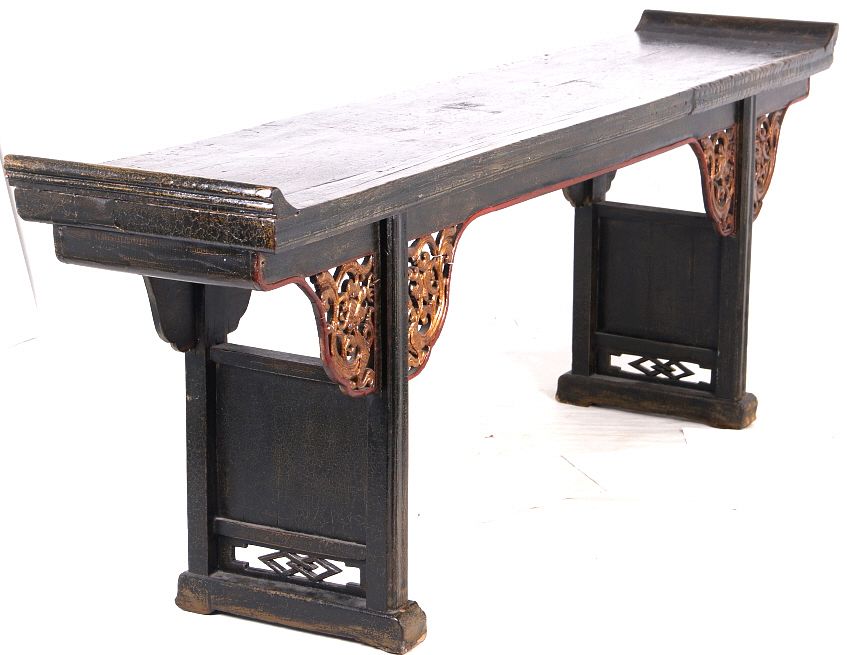 Appraisal: Chinese Painted Hardwood Altar Table c Mid 's For your