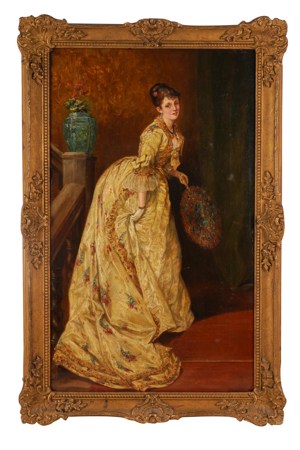 Appraisal: ALFRED WALTER BAYES - PORTRAIT OF A LADYoil on canvas