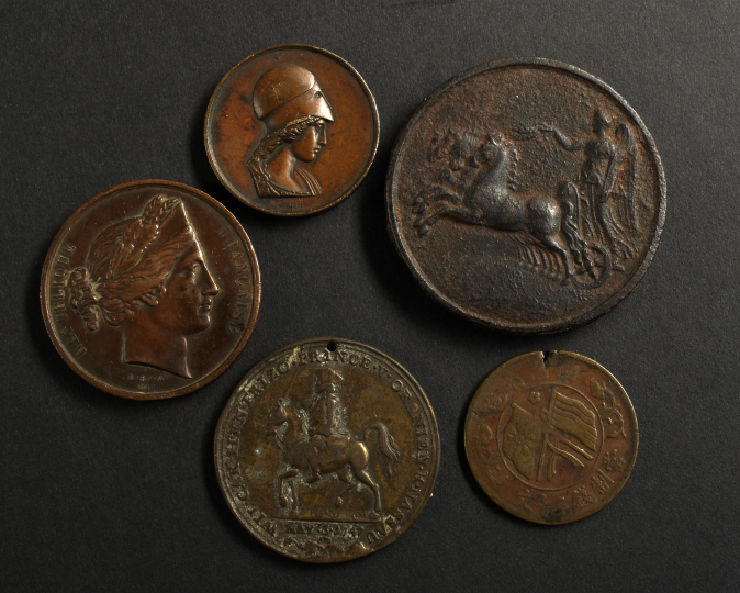 Appraisal: Collection of Five International Medals and Coins including a French