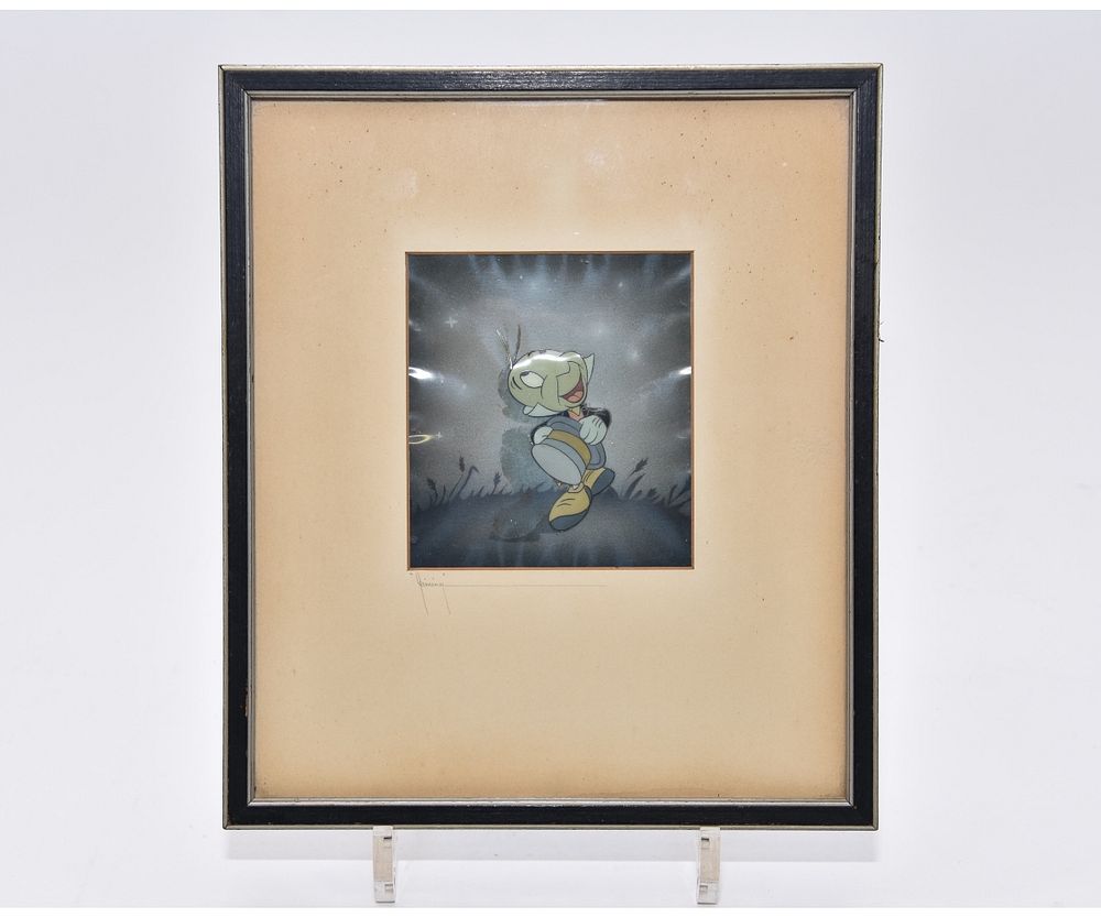 Appraisal: Disney Jiminy Cricket Original Animation Cell Original Disney Jiminy Cricket