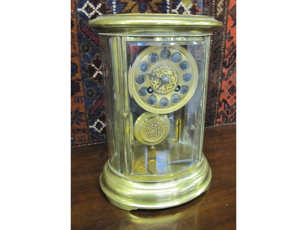 Appraisal: Brass cased mantel clock