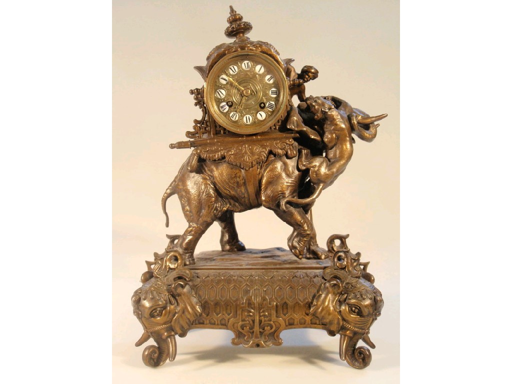 Appraisal: A late thC French mantel clock with eight day movement