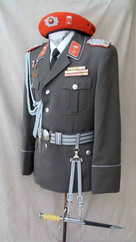 Appraisal: EAST GERMAN PARATROOPER OFFICER UNIFORM Oberst Lieutenant with trousers cap