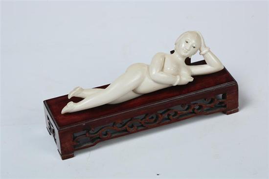 Appraisal: IVORY DOCTOR'S LADY Chinese late th-early th century Figure of