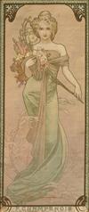 Appraisal: ALPHONSE MUCHA - THE SEASONS Four decorative panels on silk