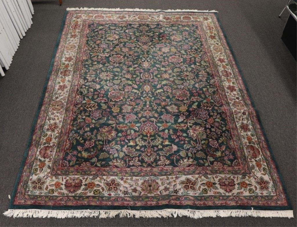 Appraisal: Kashan room size carpet late th c '- x '-