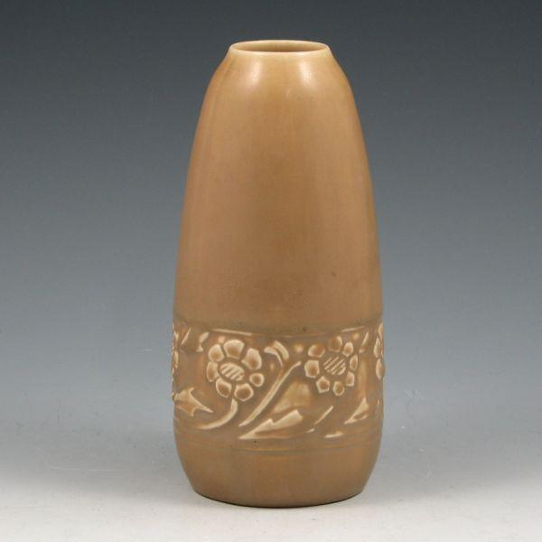 Appraisal: Rookwood vase with banded floral decoration from in a light