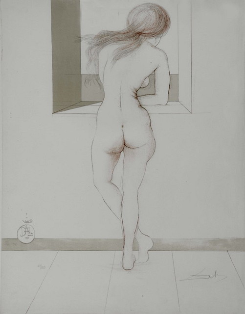 Appraisal: AFTER SALVADOR DALI - Nude at the Window Nu a