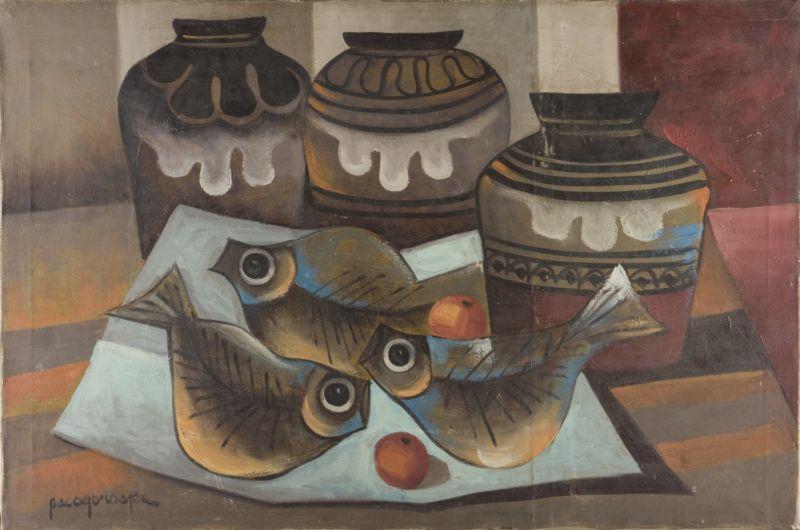 Appraisal: Paco Gorospe Phillipines - Tabletop oil on canvas signed at