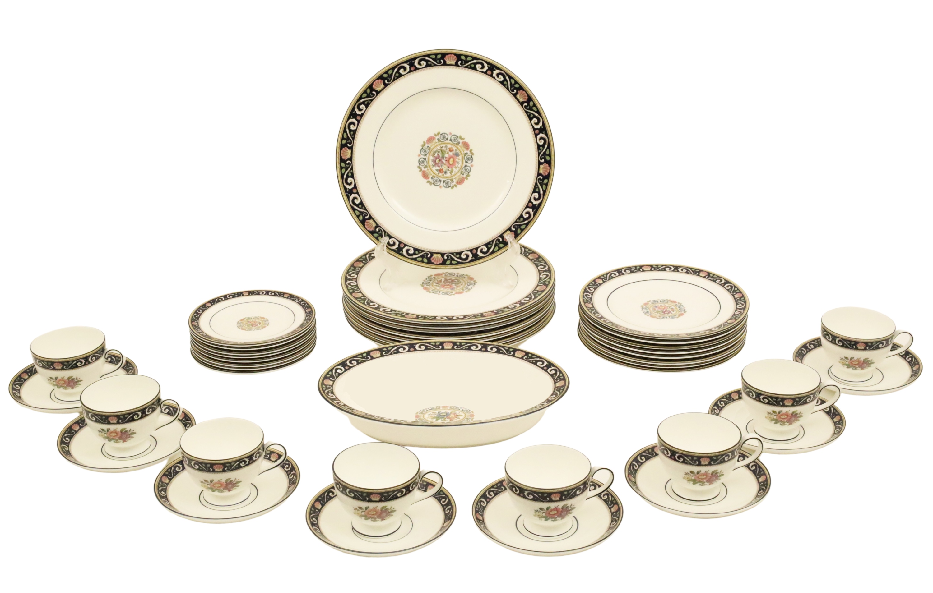 Appraisal: PIECE WEDGEWOOD DINNER SERVICE piece Wedgewood porcelain dinner service Runnymede