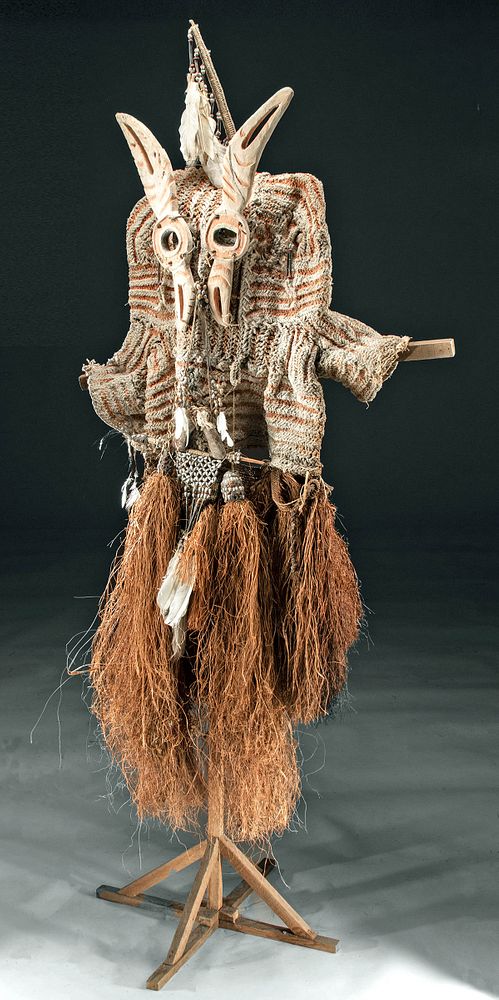 Appraisal: th C PNG Asmat Fiber Costume - Jipae Festival Indonesia