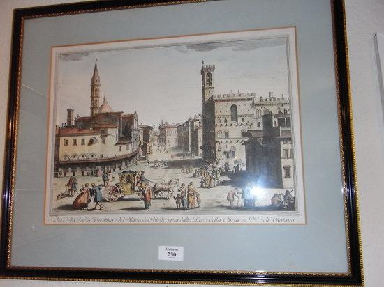 Appraisal: AFTER GIUSEPPE ZOCCHIA pair of hand coloured architectural engravings of