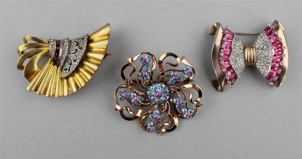 Appraisal: THREE PENNINO STERLING BROOCHES ALL SIGNED