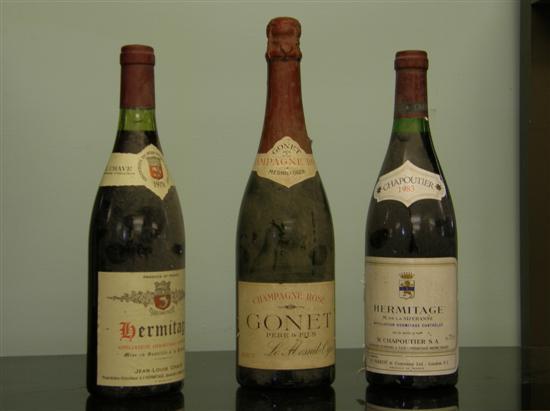 Appraisal: Hermitage Jean-Louis Chave bottles Hermitage M de la Sizeranne bottles