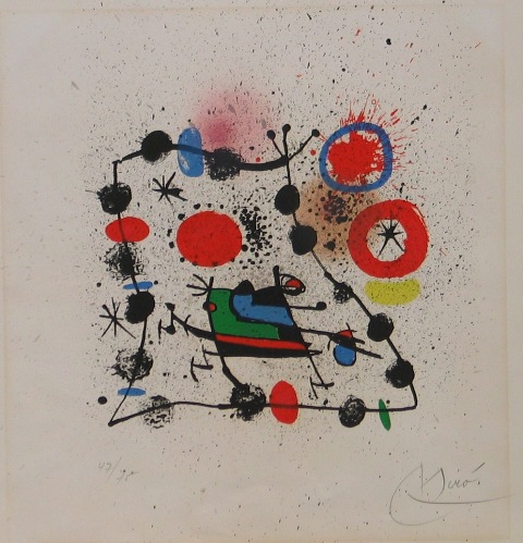 Appraisal: Joan Miro French - Jaume Vidal Alcover lithograph N signed