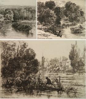 Appraisal: Francis S Haden etchings Sir Francis Seymour Haden British -