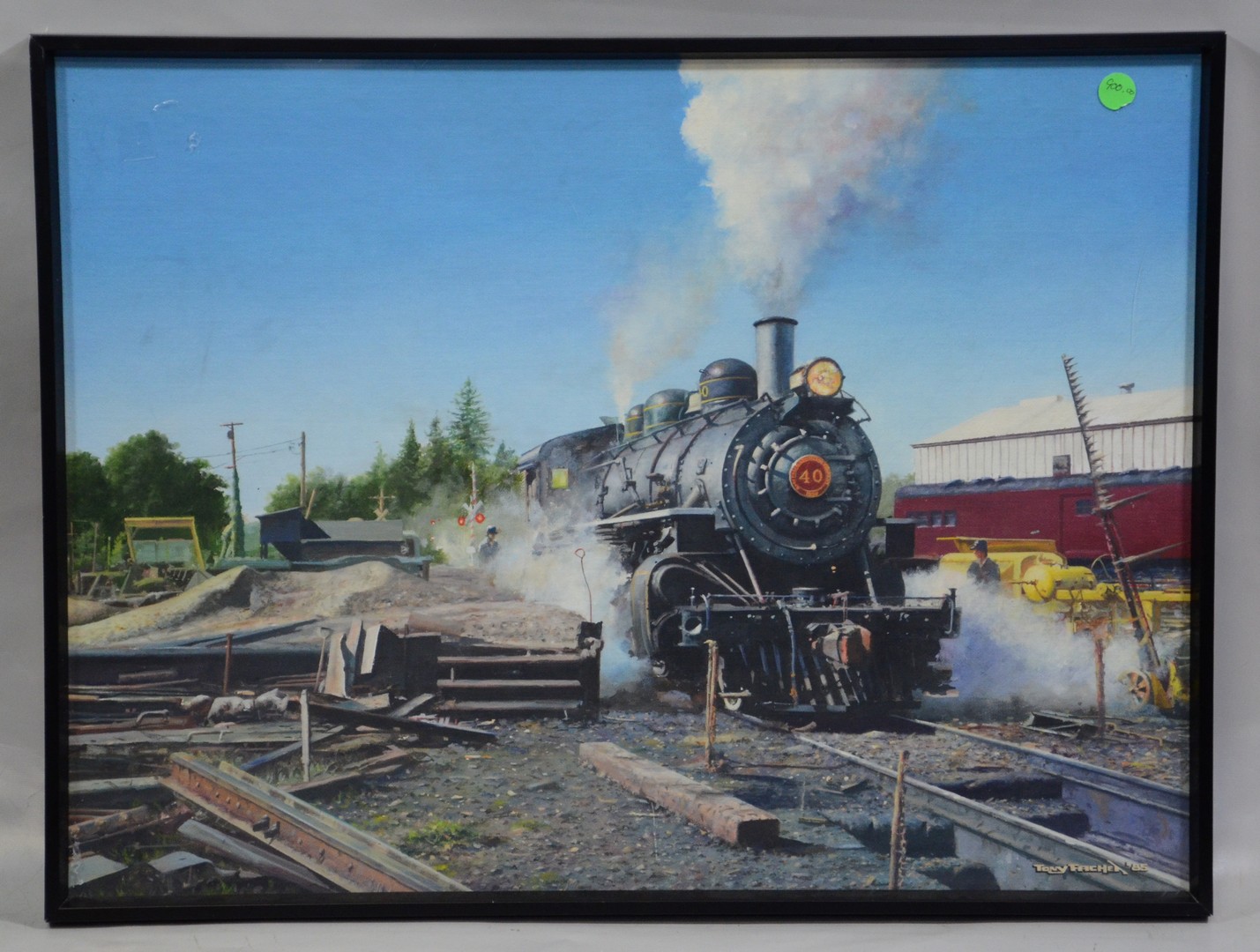 Appraisal: Tony Fachet American PA th Century oil on board Locomotive