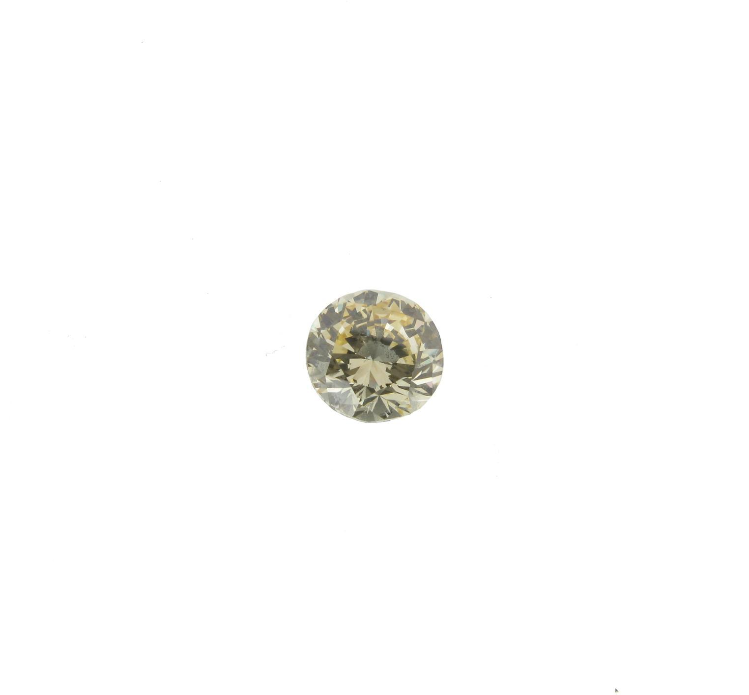 Appraisal: An unset circular brilliant cut yellow diamond cts