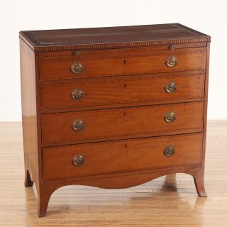 Appraisal: Hepplewhite inlaid satinwood chest of drawers Hepplewhite inlaid satinwood chest