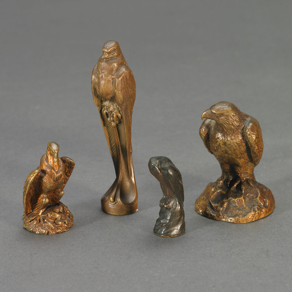 Appraisal: Group of Four Small Austrian Bronze Avian Figures c including