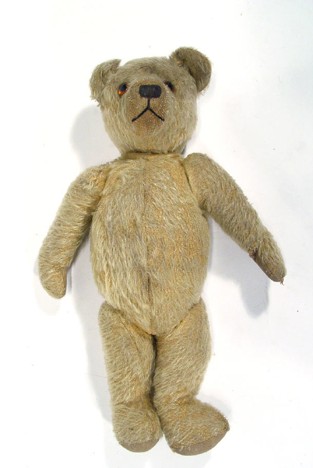 Appraisal: s jointed teddy bear with beaded glass eyes cm in