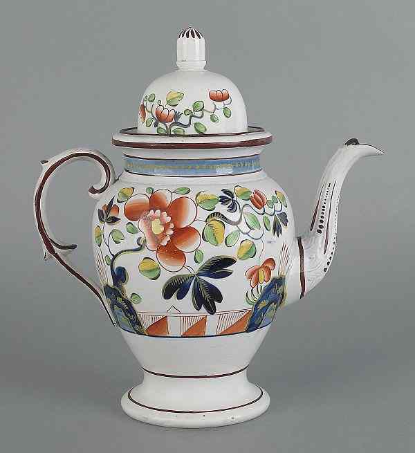 Appraisal: Gaudy Dutch single rose coffee pot th c h