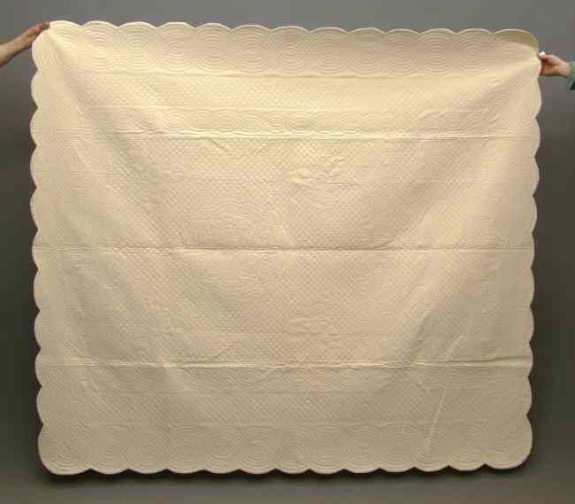 Appraisal: All white Penna brides quilt '' x ''