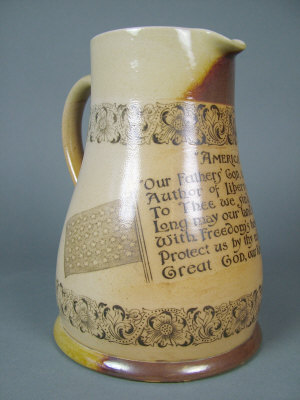 Appraisal: Doulton Lambeth 'America' jug with printed decoration inscription reading '