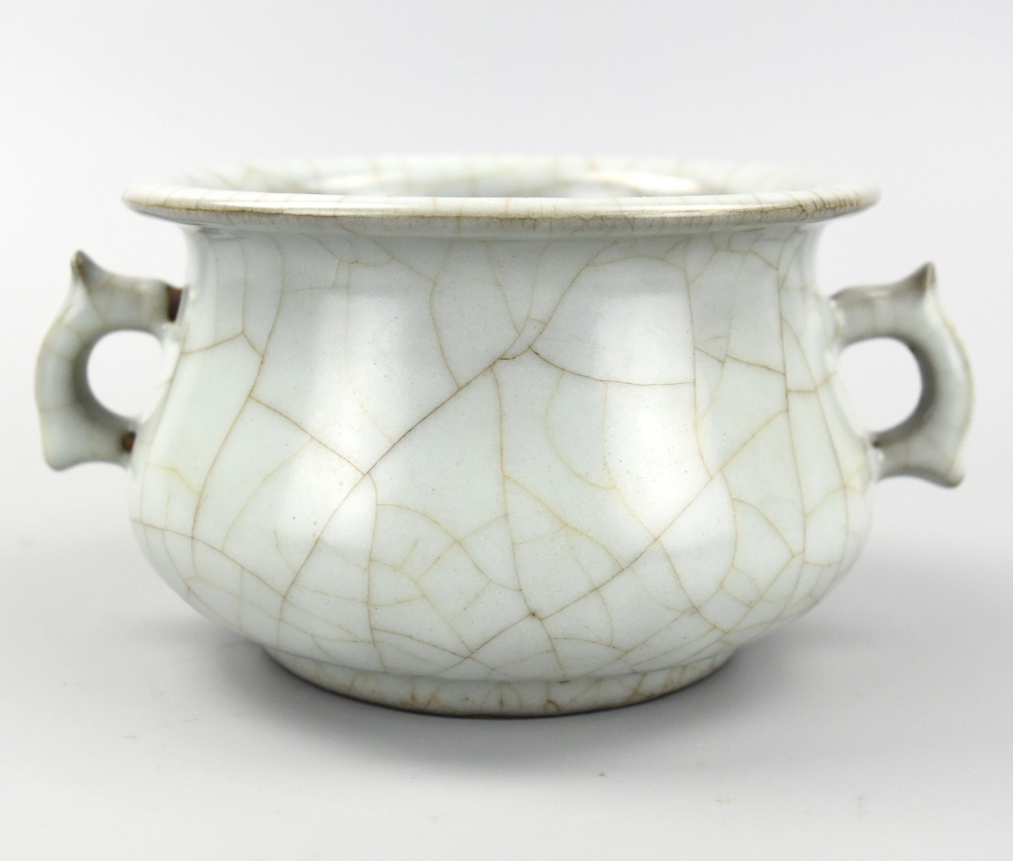 Appraisal: CHINESE SONG STYLE GE WARE CELADON CENSER A Chinese porcelain