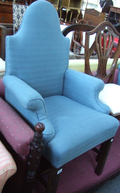 Appraisal: A pair of easy armchairs of William Mary design with