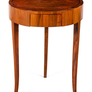 Appraisal: A North Italian Olivewood and Walnut Occasional Table Mid- th