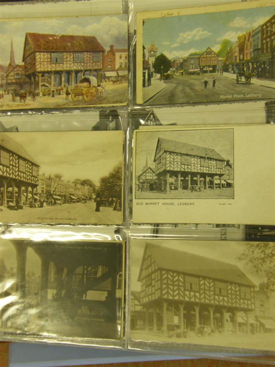 Appraisal: Collection of post card postcards in four albums to include