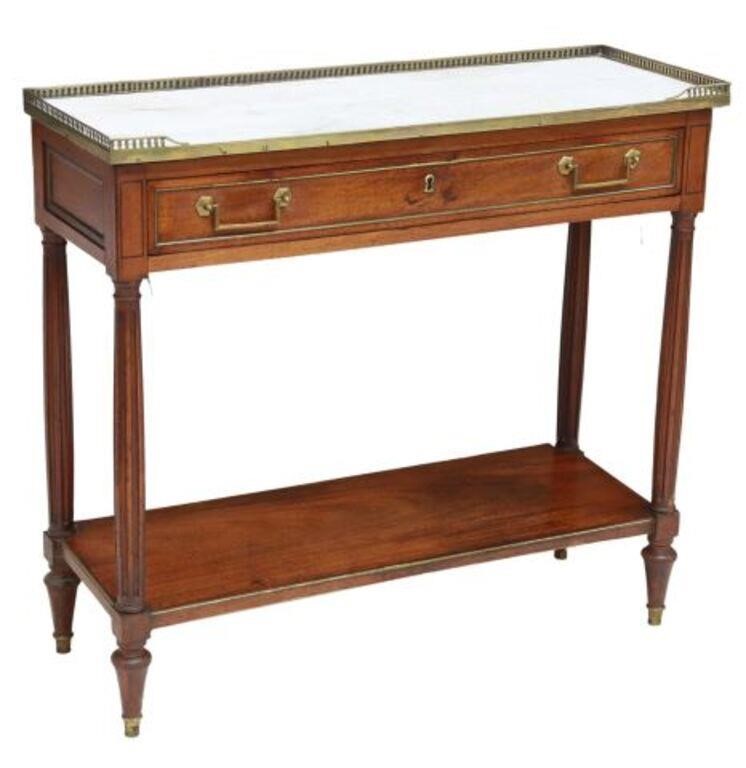 Appraisal: French Louis XVI style mahogany console table late th c