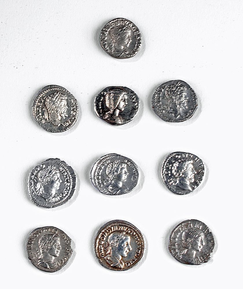 Appraisal: Lot of Roman Imperial AR Silver Denarii Coins g Holiday